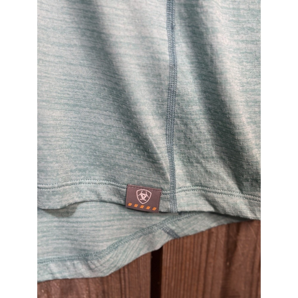 Ariat‎ Rebar Teal Quarter Zip Performance Pullover Small - Picture 2 of 6